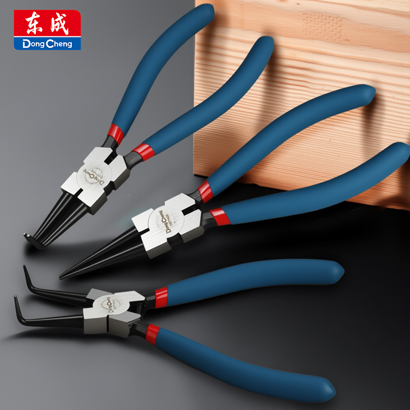 Snap Button Plier - 日本製サークリッププライヤー 5/7/9インチ 炭素鋼製 内外両用 ストレート/ベントタイプ スナップリングツール