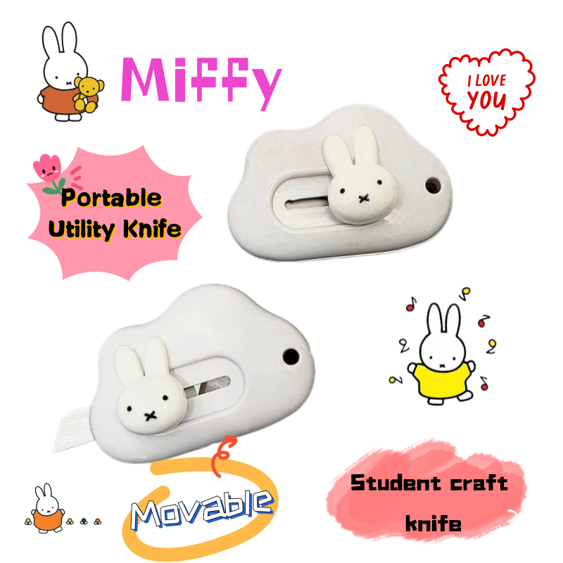 Sewing By - ミッフィーウサギアートナイフ クリエイティブな個性派 ins風 可愛い携帯用学生向け手作り切り絵 開封用エクスプレスボックスオープナーナイフ