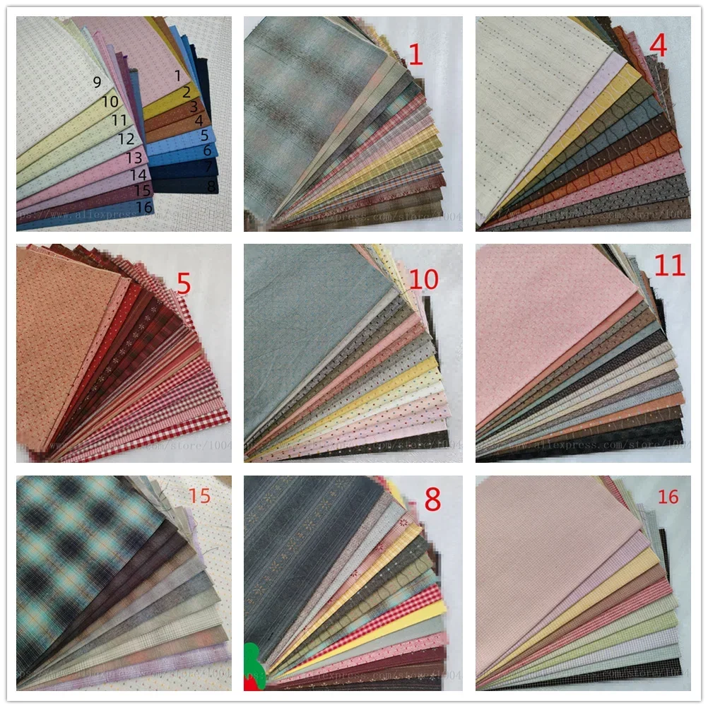Sewing Tweed Fabric - 日本の糸で染めた縫製生地,手工芸品のパッチワーク,キルティング素材のアクセサリー,手作りの縫製人形のバンドル