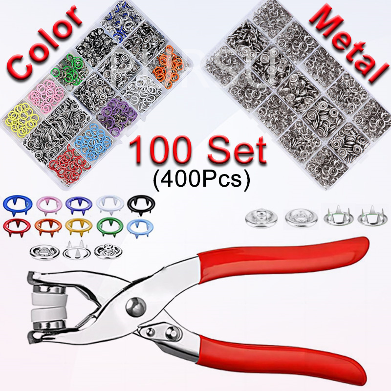 Snap Button Plier - 100 セットスナッププライヤー自動グロメットアイレットプライヤー 5 爪スナップボタンプライヤー服バッグ縫製や DIY クラフトの取り付け用