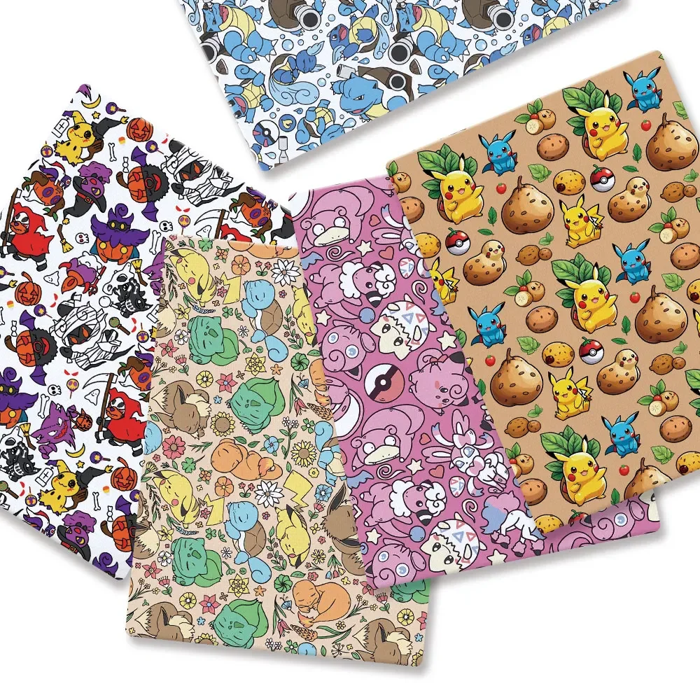 Sewing Production - ポケモン漫画生地 140*50 センチメートル手作り縫製パッチワークキルティングベビードレスホームシートプリント生地生地縫製子供