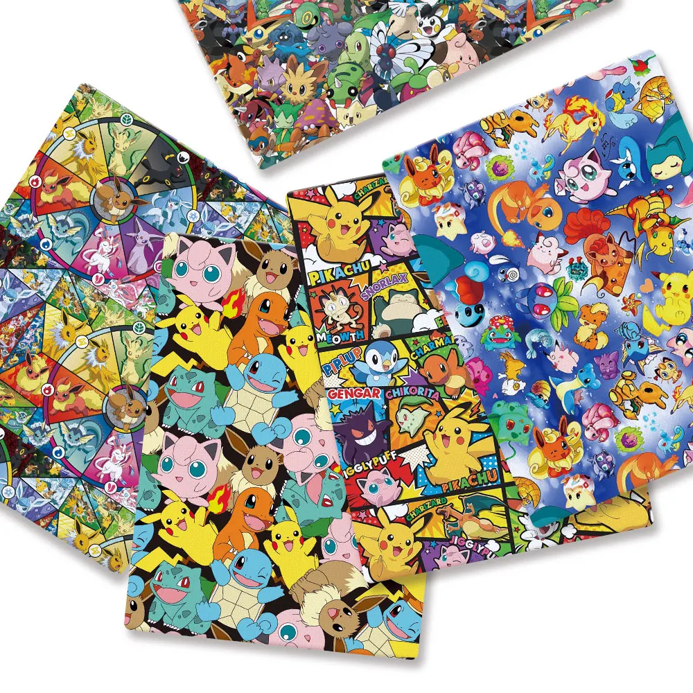 Sewing Production - ポケモン漫画生地 140*50 センチメートル手作り縫製パッチワークキルティングベビードレスホームシートプリント生地生地縫製子供
