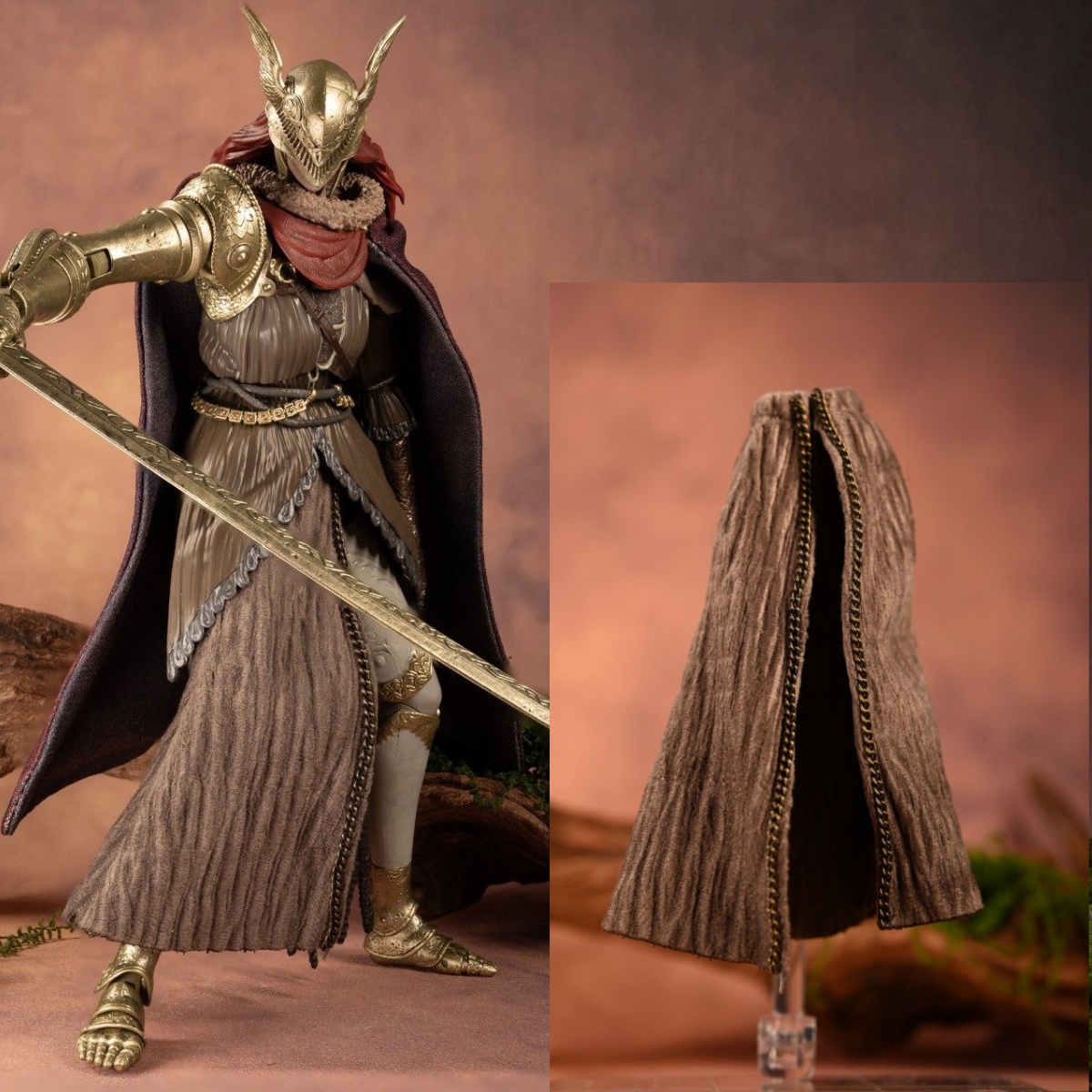 Sewing By - 【衣類のみ】手作り1/12スケールクラシックゲームキャラクターヴァルキリーミニブラウンスカートアクセサリーSHFアクションフィギュアボディ用