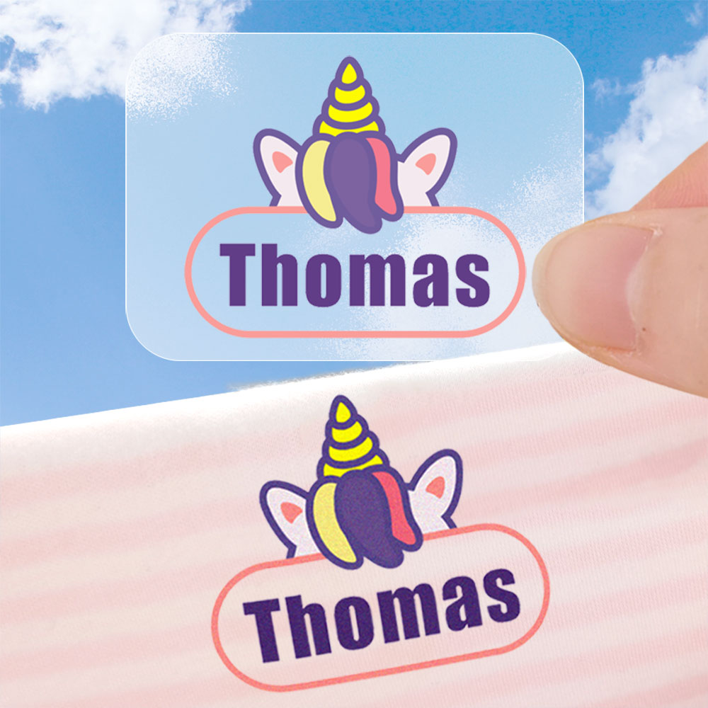 Sewing Labels - カスタマイズされた鉄の名前のステッカー,衣類用のパーソナライズされた熱伝達,フード付きのTシャツラベル
