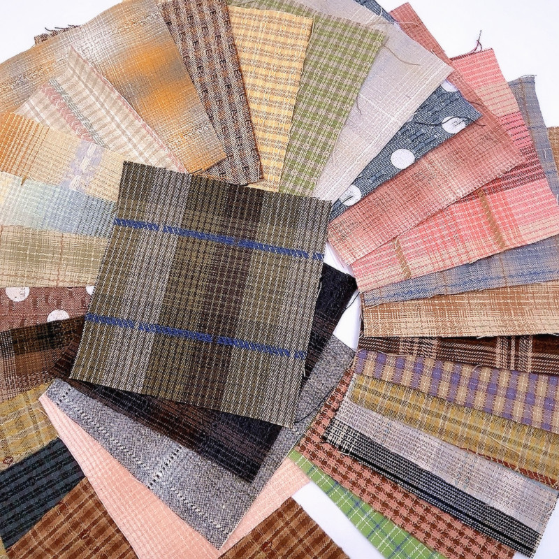 30枚入り 綿糸染め 日本製 裁縫生地 クラフト パッチワー - Sewing Tweed Fabric のレビューと価格