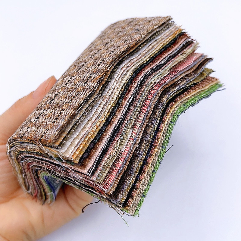 30枚入り 綿糸染め 日本製 裁縫生地 クラフト パッチワー - Sewing Tweed Fabric のレビューと価格