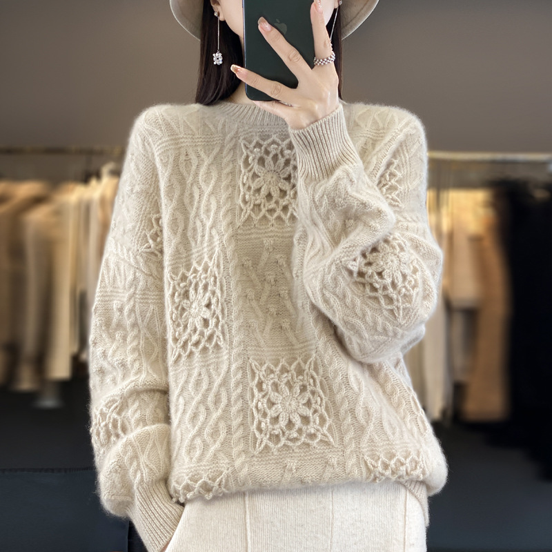 女性用中空かぎ針編みセーター、3本の5本と7本の針、重いかぎ - Leather Needle Heavy のレビューと価格