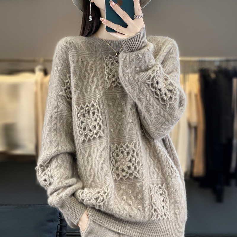 女性用中空かぎ針編みセーター、3本の5本と7本の針、重いかぎ - Leather Needle Heavy のレビューと価格