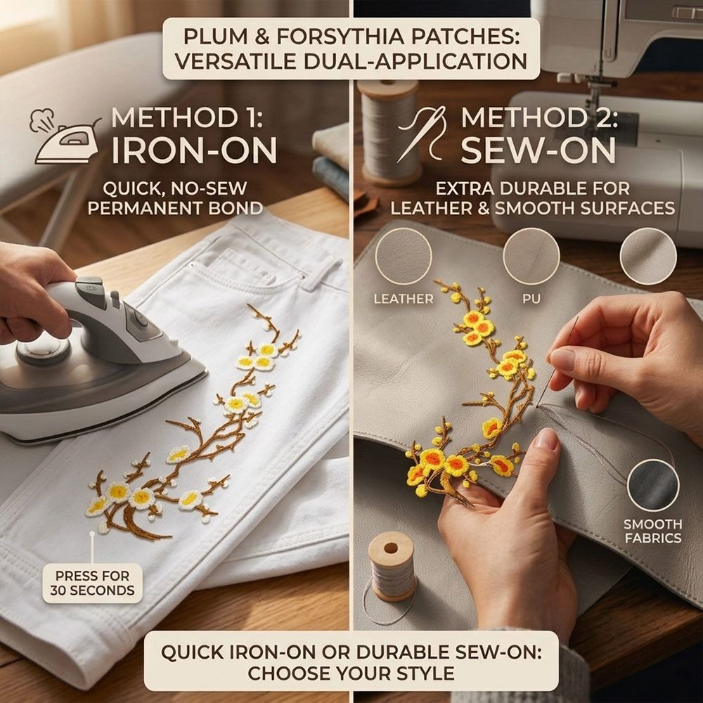 DIY桜のアイロン接着パッチ アイロン＆縫い付け ホットメル - Sewing And Textile のレビューと価格
