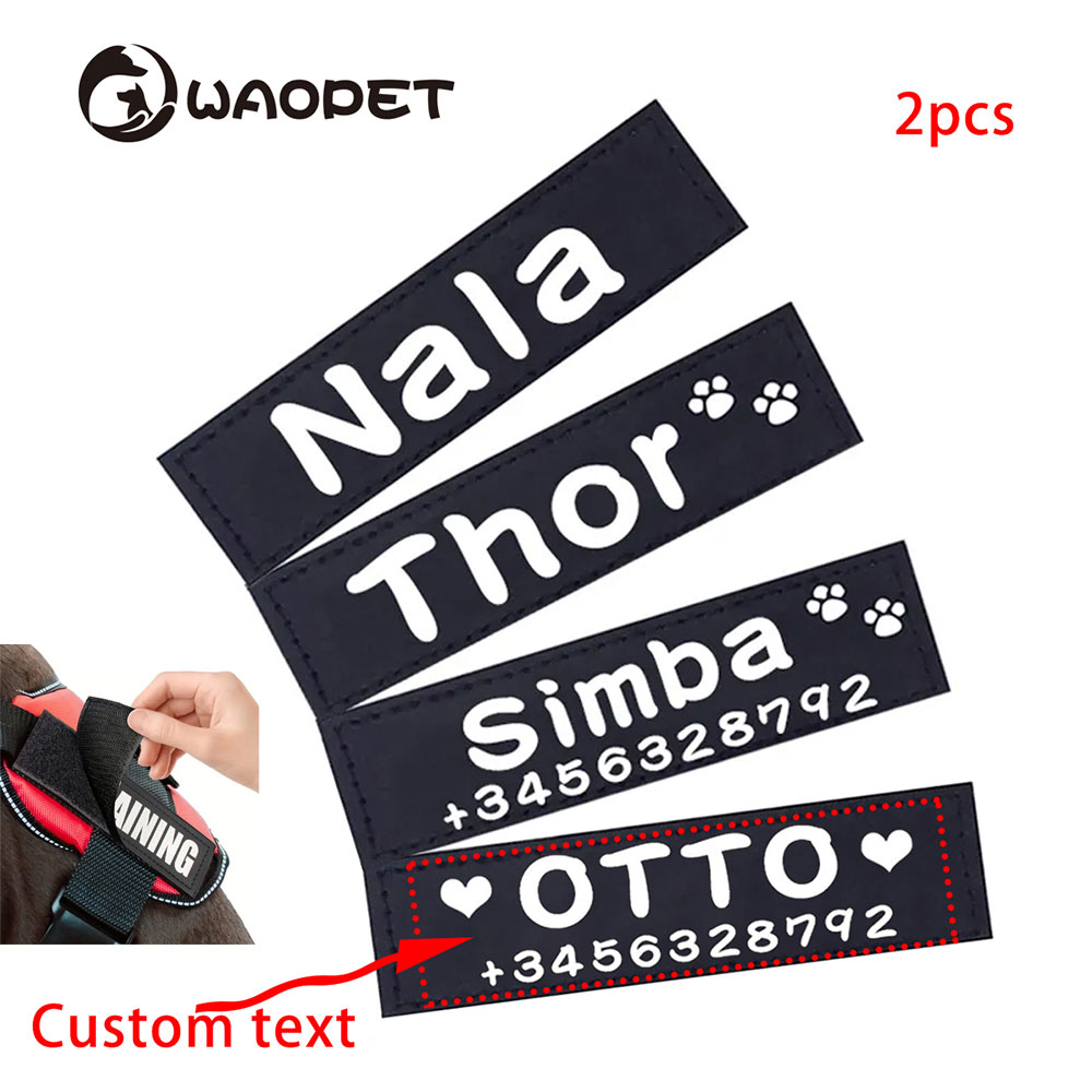 カスタムドッグIDタグ、ハーネス用ペット名入り迷子防止番号付 - Sewing Labels のレビューと価格