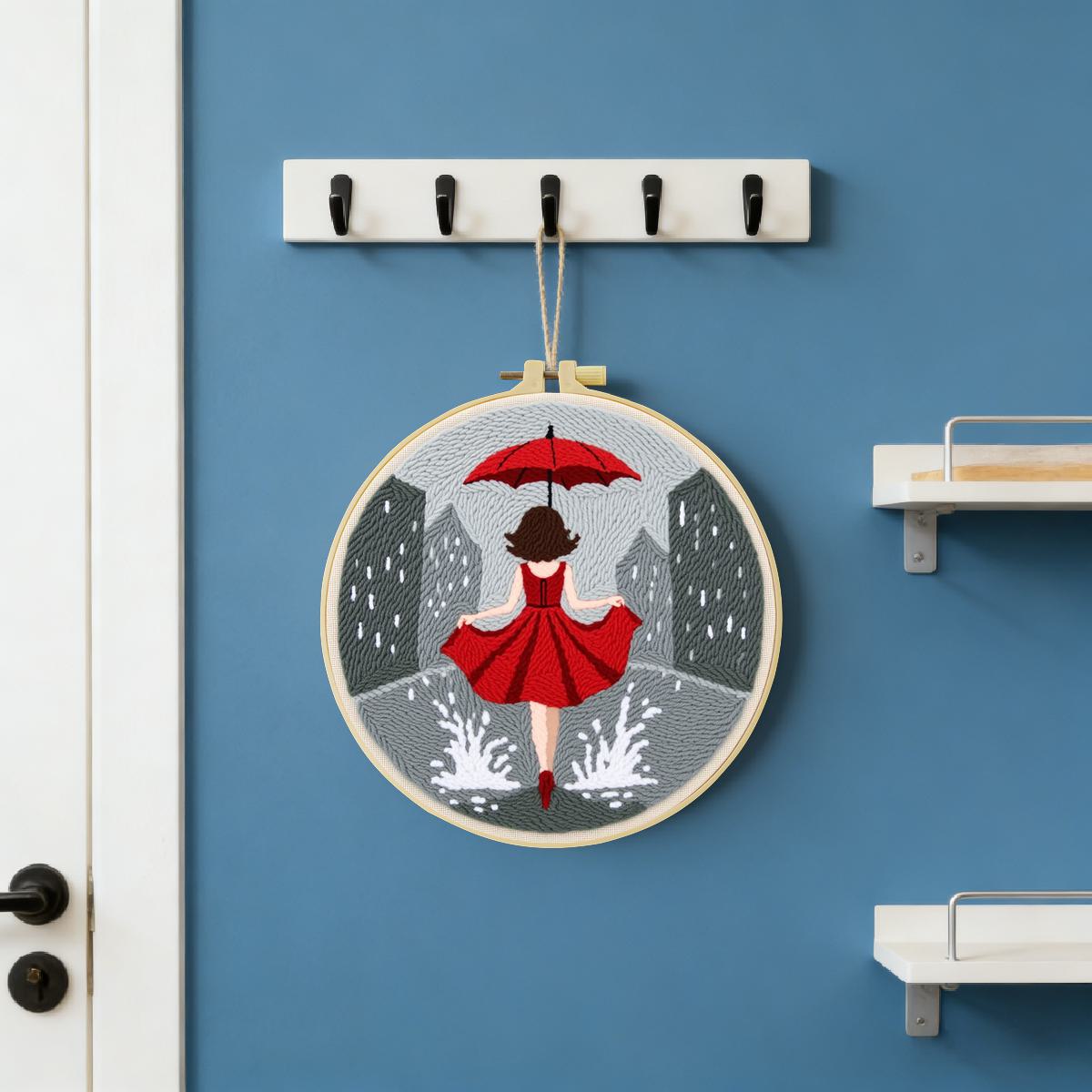 20X20CM/7.87インチ 女性用パンチニードル刺繍セッ - Is Sewing Textile Art のレビューと価格