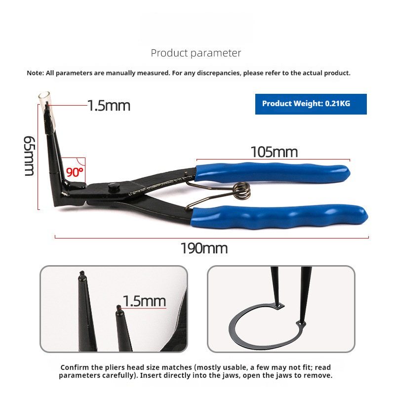 HOMEFISH 90度曲がったロングノーズスナップリングプ - Snap Button Plier のレビューと価格