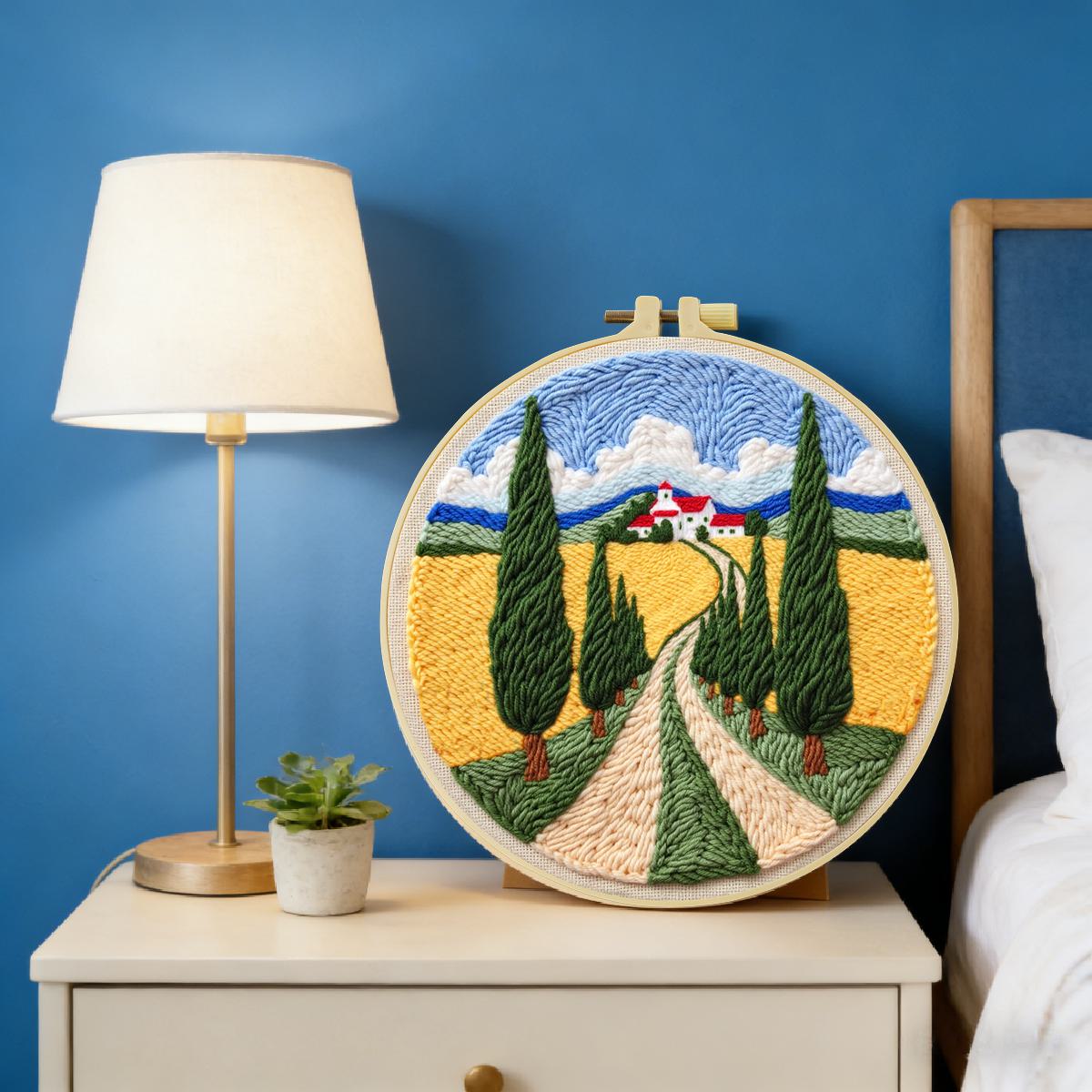 20X20CM/7.87インチ フィールドパンチニードル刺繍 - Is Sewing Textile Art のレビューと価格