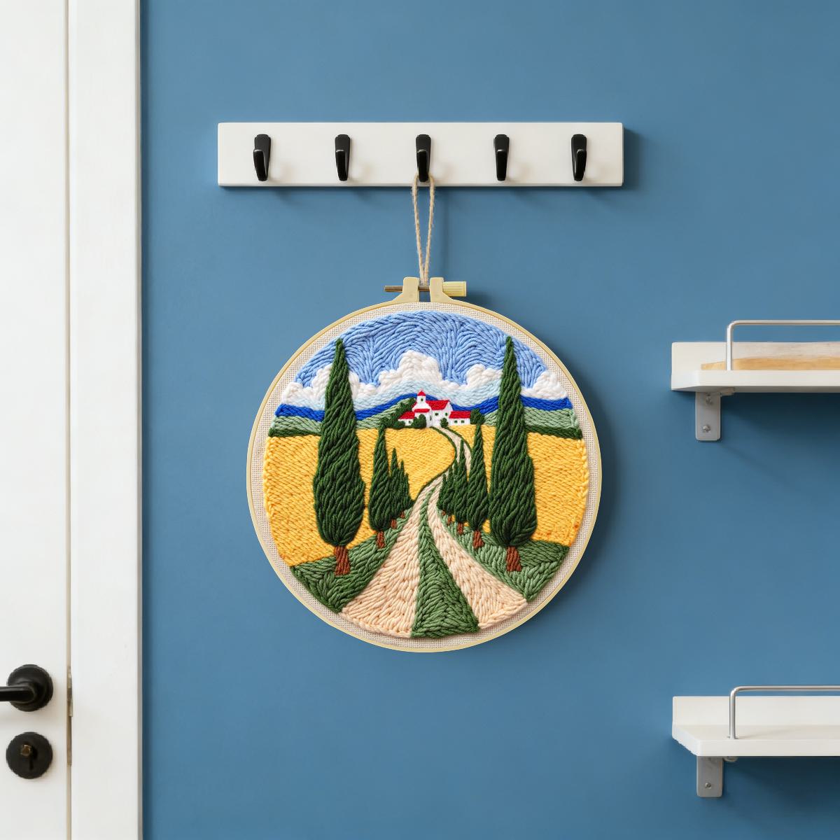 20X20CM/7.87インチ フィールドパンチニードル刺繍 - Is Sewing Textile Art のレビューと価格