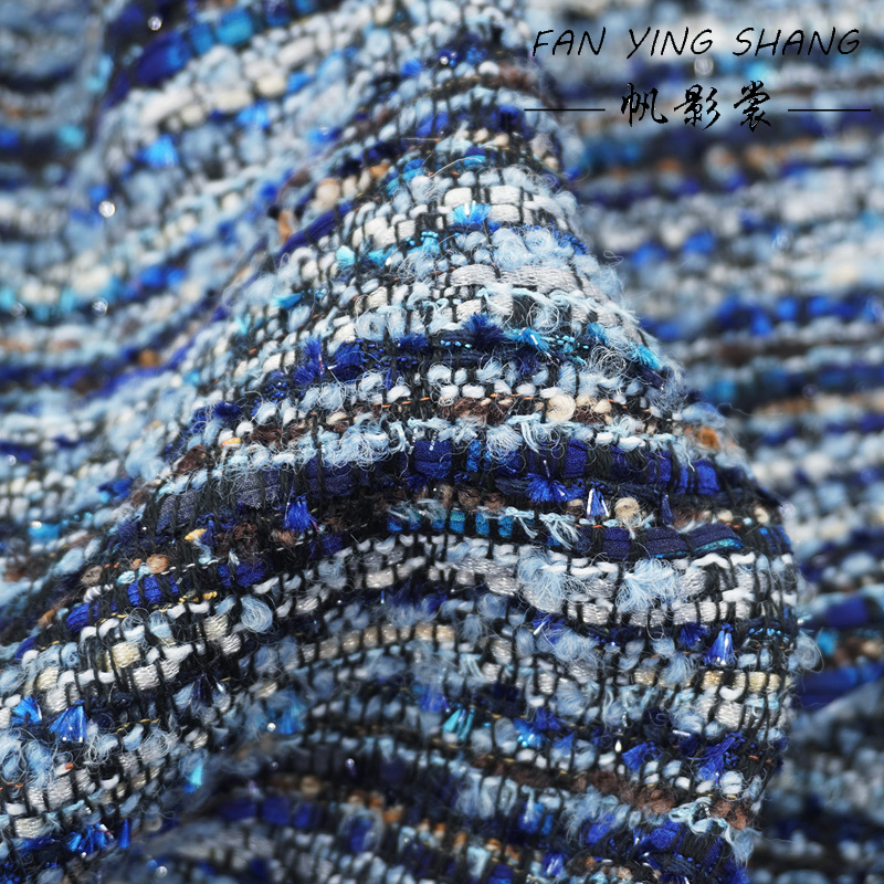 2025ブルーシリーズ ブライトシフォンウールツイード生地  - Sewing Tweed Fabric のレビューと価格