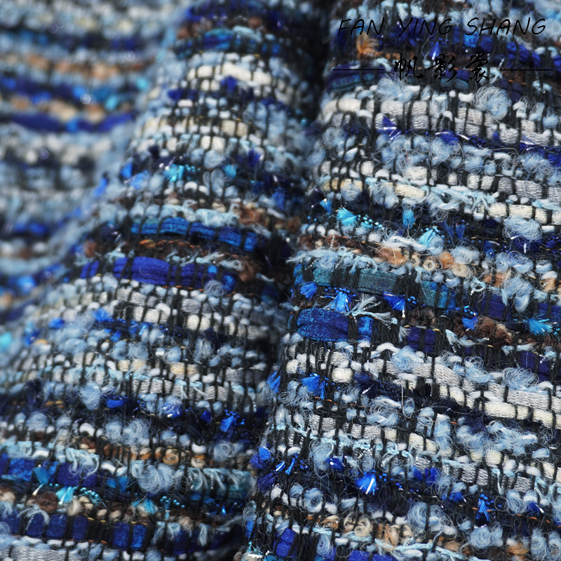 2025ブルーシリーズ ブライトシフォンウールツイード生地  - Sewing Tweed Fabric のレビューと価格