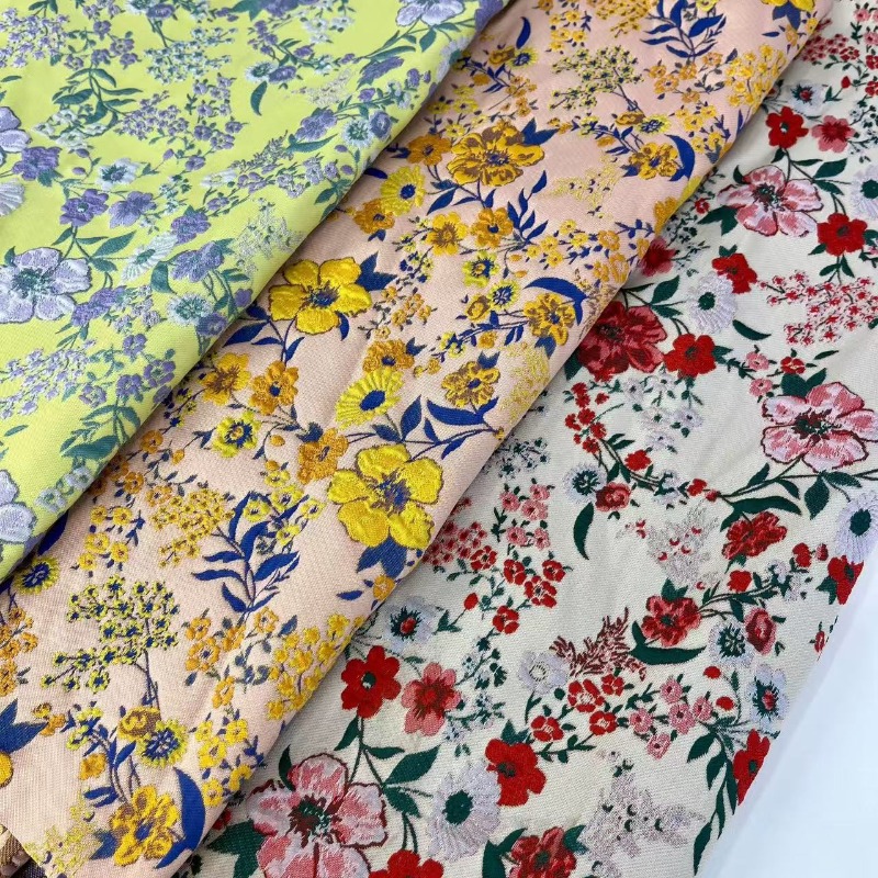 赤い小花柄ジャカード生地ヴィンテージ中国風漢服袍ドレス DI - Vintage Sewing Textile のレビューと価格