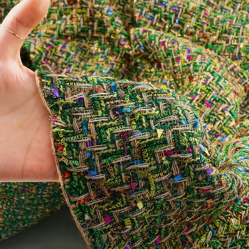 ツイード生地チェック柄ストライプ織ウール衣類手作りバッグ D - Sewing Tweed Fabric のレビューと価格