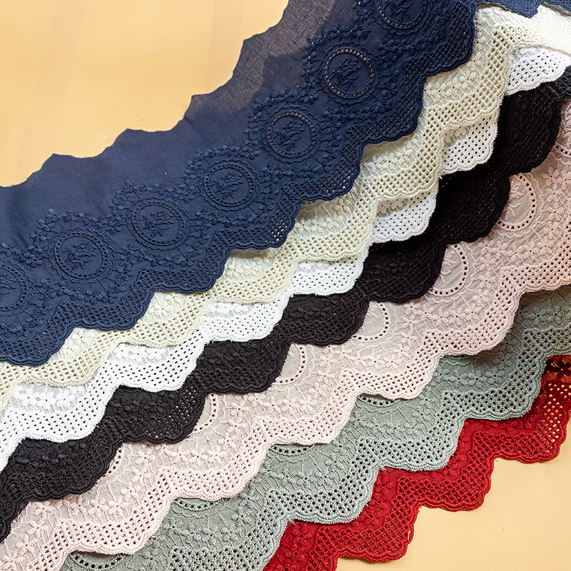 2 ヤードカラフルな綿刺繍レースネットリボン生地トリム DI - Sewing Net のレビューと価格