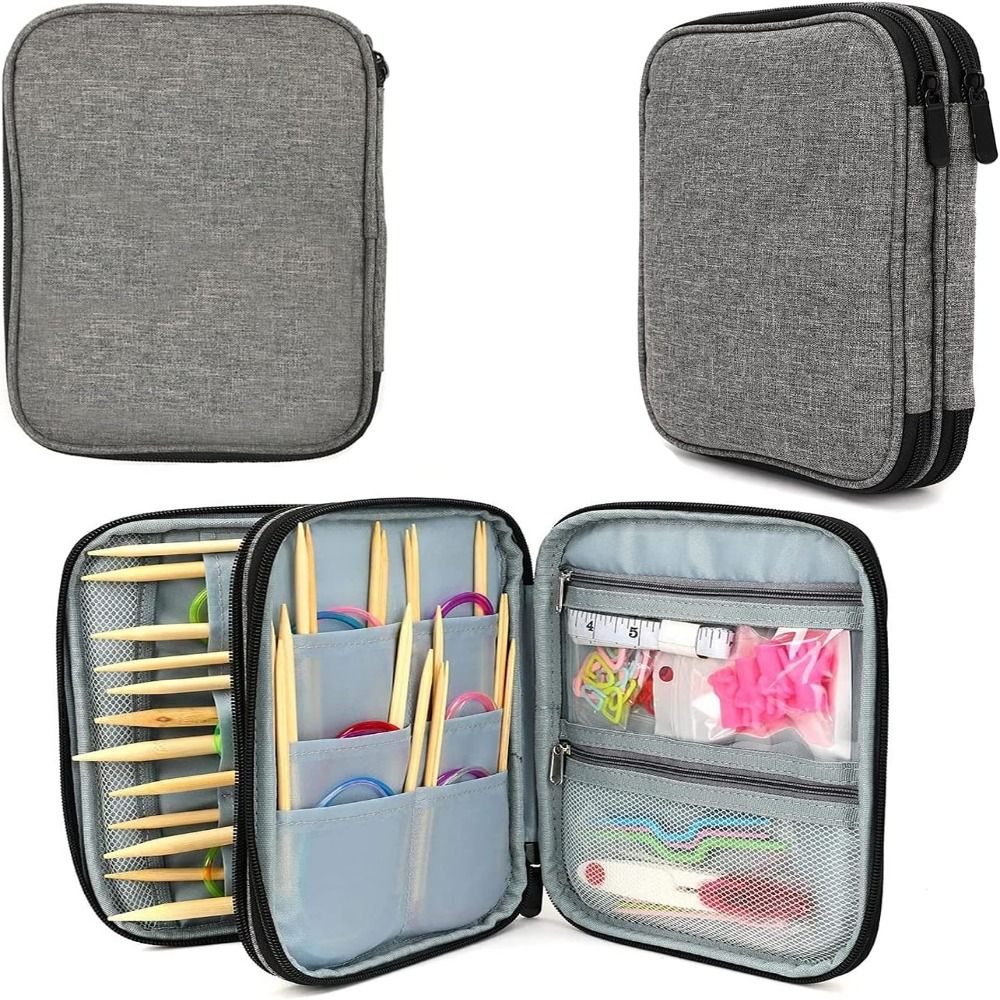 編み針用収納バッグ,ニット針,かぎ針編みのケース,トラベルケ - Sewing Tas のレビューと価格