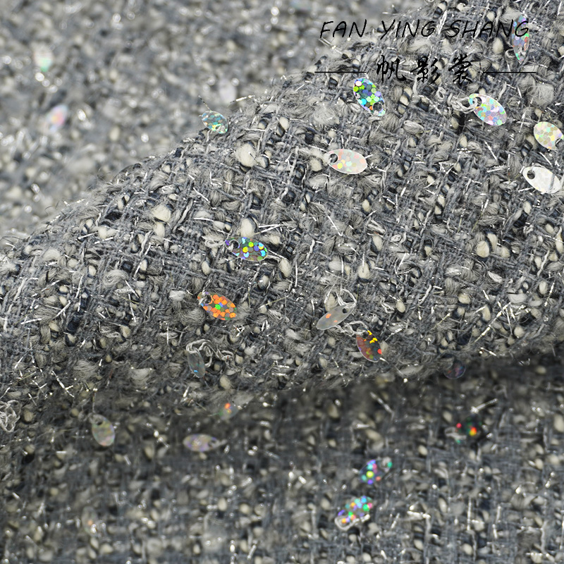 2025年ファッション グレー スパンコール ウールツイード - Sewing Tweed Fabric のレビューと価格